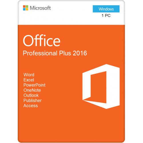 Microsoft Office 2016 Professional Plus – 1PC – GLOBAL